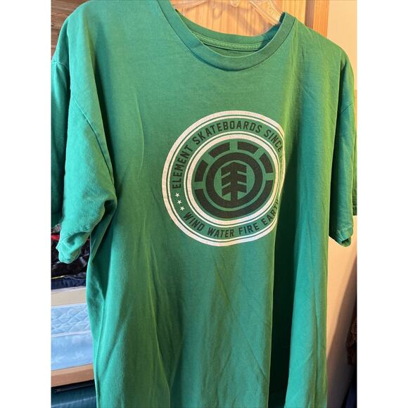 Element Skateboarding Vintage Men’s L Green Short Sleeve Cotton T-shirt - Picture 10 of 16